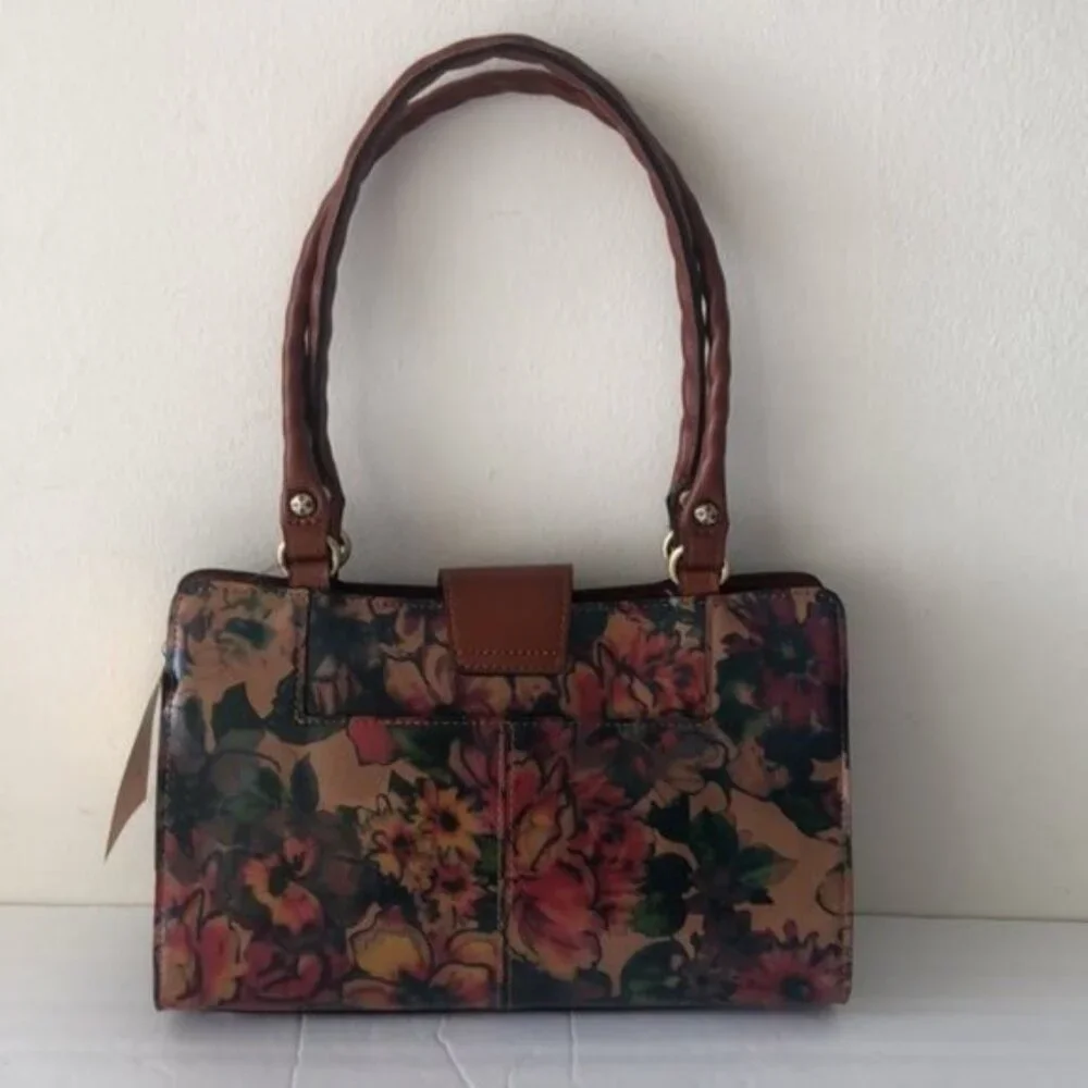 Patricia Nash Leather Rosina Summer Driving Shoulder HandBag Purse Floral